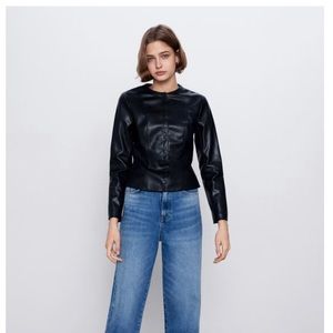 Zara faux leather jacket